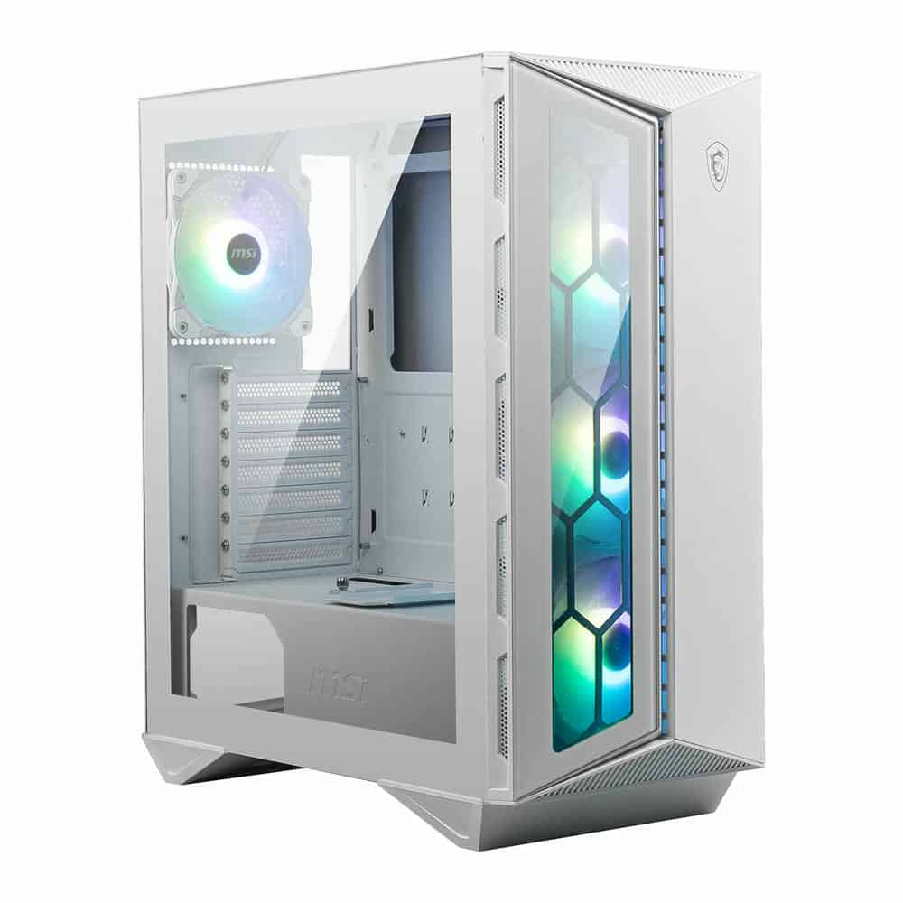 MSI MPG GUNGNIR 110R White Mid Tower Tempered Glass PC Gaming Case